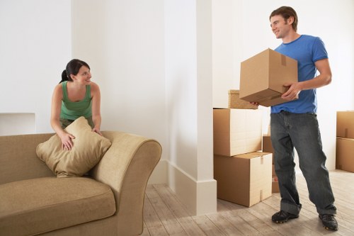 Packed household items ready for a local removal service